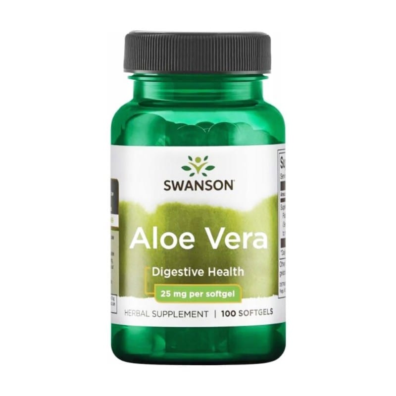 Aloe vera Swanson, 25 mg (100 mekih kapsula)