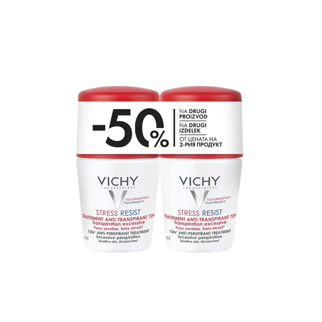 VICHY DEODORANT STRESS RESIST ROLL-ON DUOPACK 2X50ML - Slika 2