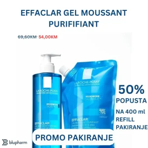 EFFACLAR GEL MOUSSANT PURIFIFIANT 50% POPUSTA NA 400 ml REFILL PAKIRANJE