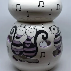 Aroma Lampe LILA MAČKE