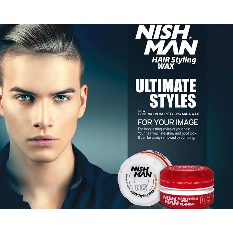 NISHMAN HAIR STYLING WAX 06 MYSTIC GUMMY 150 ML - Slika 3