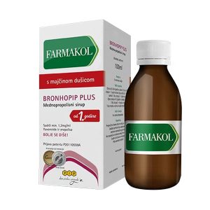 BRONHOPIP PLUS mednopropolisni sirup s majčinom dušicom, 120ml